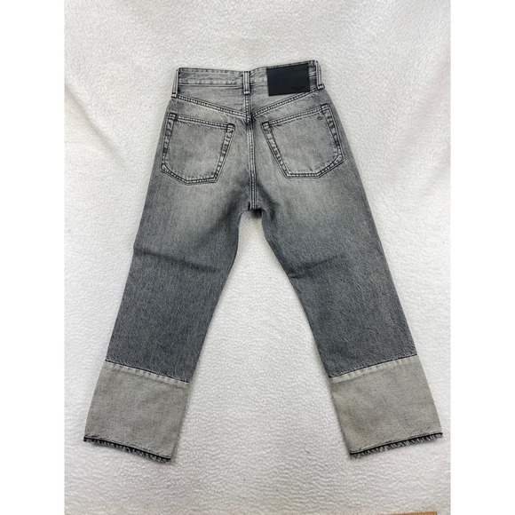 Rag & Bone Women's 25 Maya‎ High Rise Ankle Straight Crop Jeans Black Wash - Picture 7 of 11